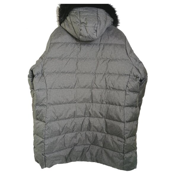 Land's End Women's 600 Down Winter Coat in Grey Heather w/ Hood 3X PETITE Plus - Picture 6 of 11